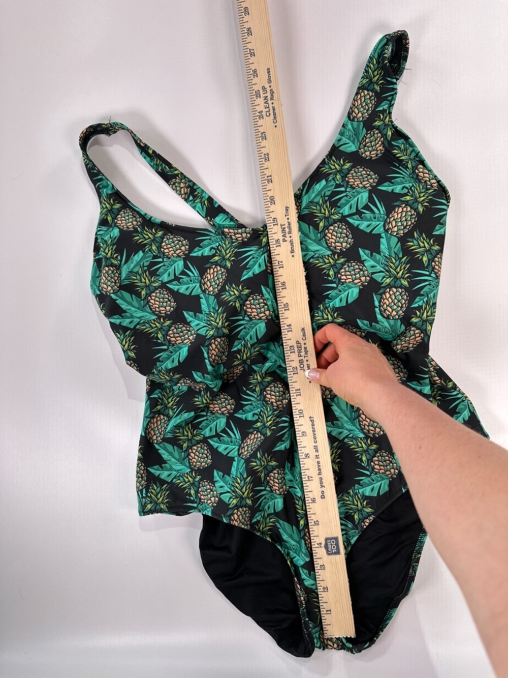 Meundies Women One Piece Swimsuit Pineapple Print Deep V Xl — image 6 of 8